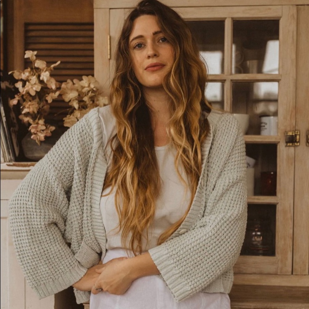 Esby Light Gray Women's Cardigan Sweater